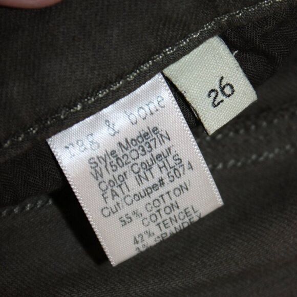 rag & bone  Skinny Jeans in Green Army  Women's Size 26 - Picture 10 of 13